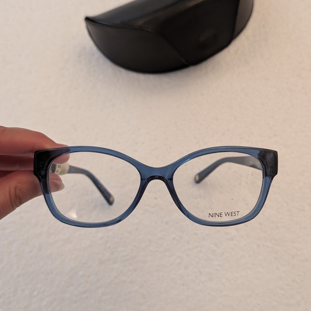 New Nine West Blue Women's Eyeglasses With Case